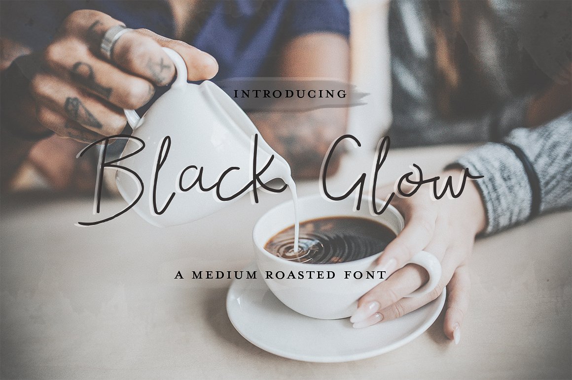 Black Glow Font: A Handwritten Typeface for Branding