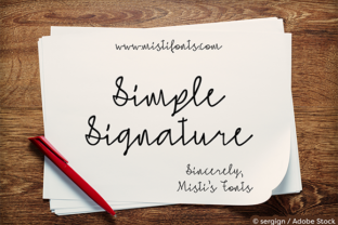 Simple Signature Font for Elegant Editorial Design